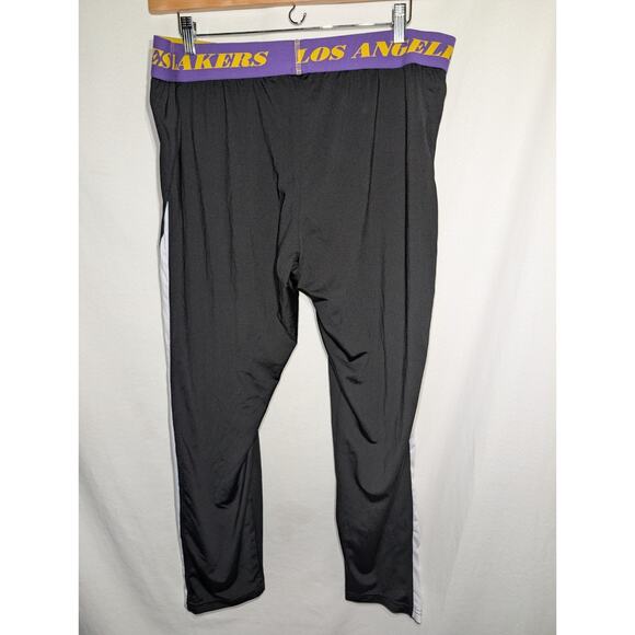 NBA Los Angeles Lakers Womens Athletic Legging Pants Sz 2XL Logo Spell Out Band - Picture 3 of 7